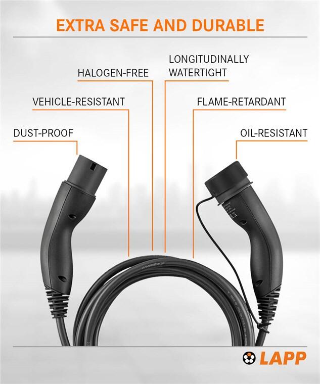 Type 2 Charging Cable, up to 11 kW, 7 m, black