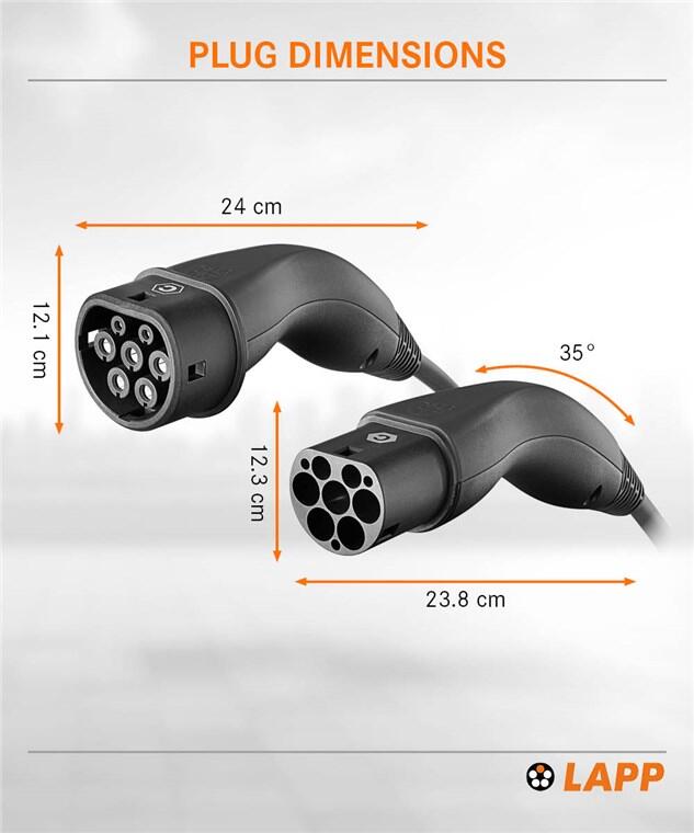 Type 2 Charging Cable, up to 11 kW, 7 m, black