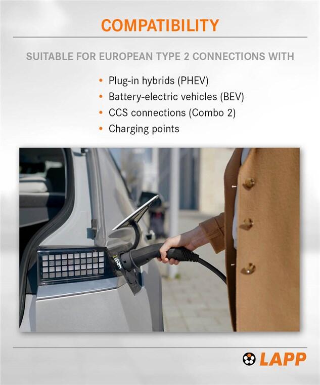 Type 2 Charging Cable, up to 11 kW, 7 m, black